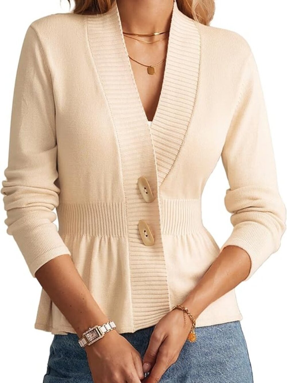 Women Cardigan Sweaters 2025 Fall,Long Sleeve Cropped Sweater Coat Trendy,Button